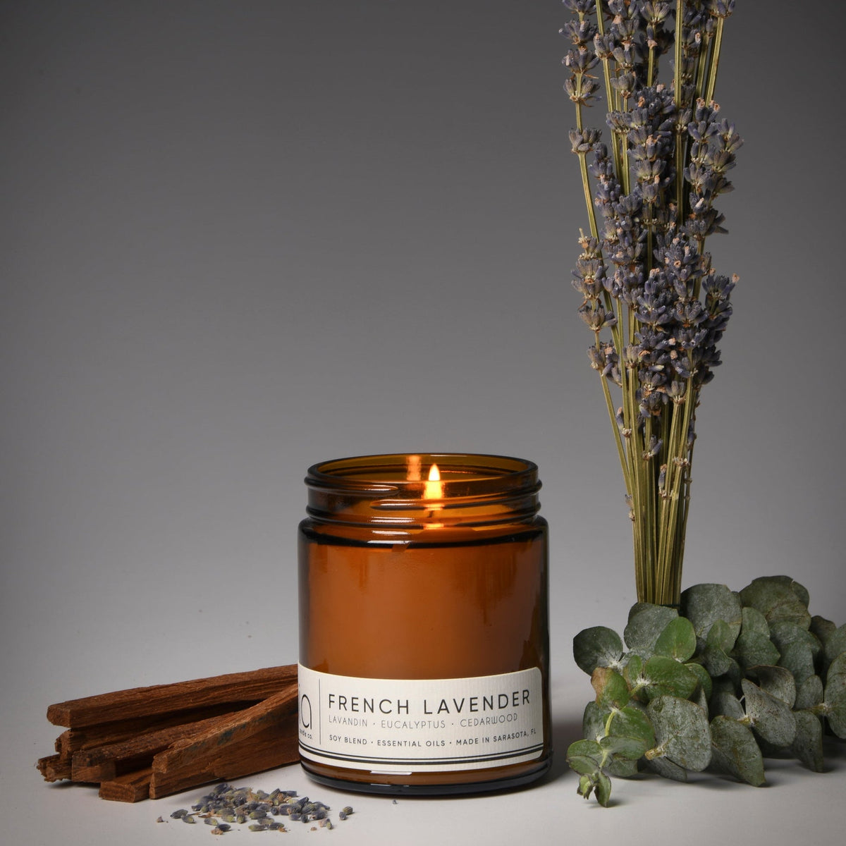 French Lavender Soy Blend Candle — Lavender, Eucalyptus & Cedarwood