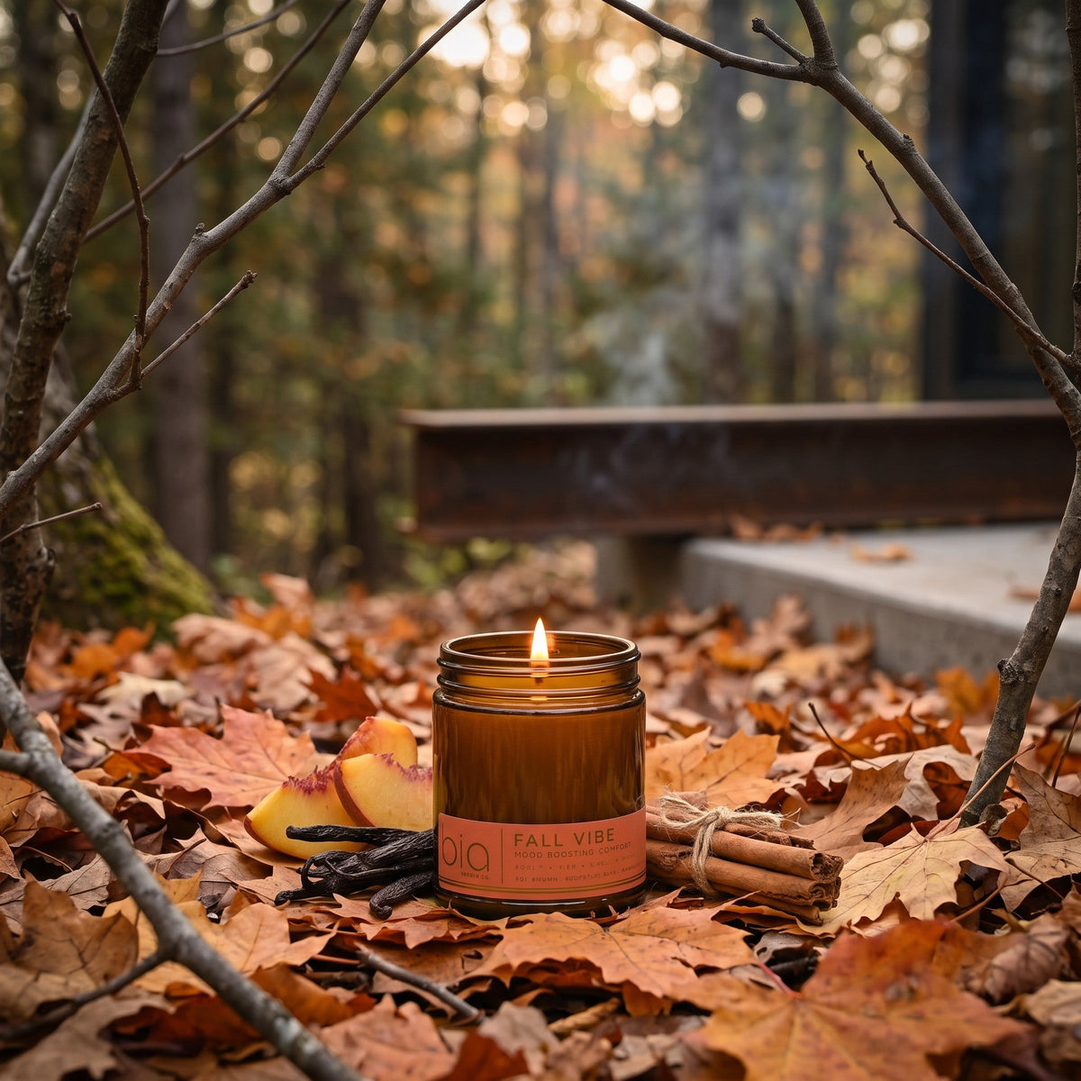 Fall Vibe Functional Mood Boosting Candle - Calming & Grounding